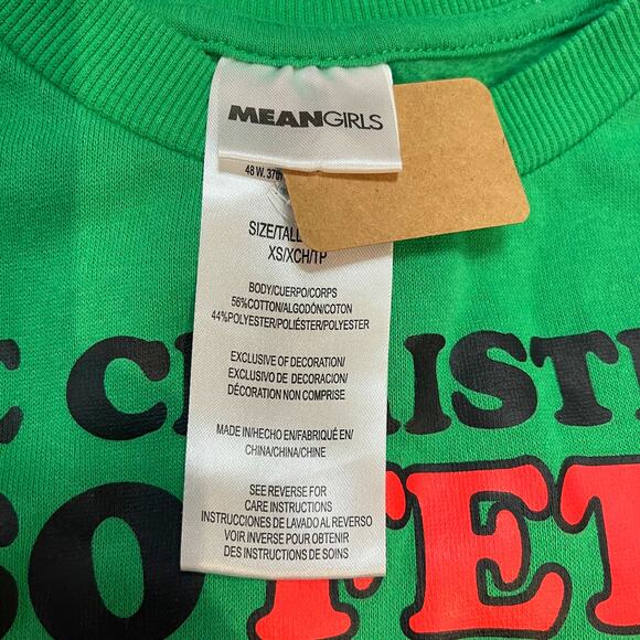 Mean Girls LIKE CHRISTMAS IS SO FETCH Ugly Christmas Sweatshirt Size XS - Picture 4 of 4